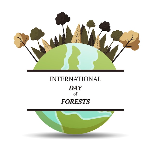 Journée internationale de l'illustration vectorielle de la forêt