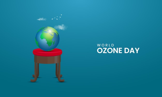 Vecteur journée internationale de l'ozone journée internationale pour la préservation de la couche d'ozone concept de conception vectorielle