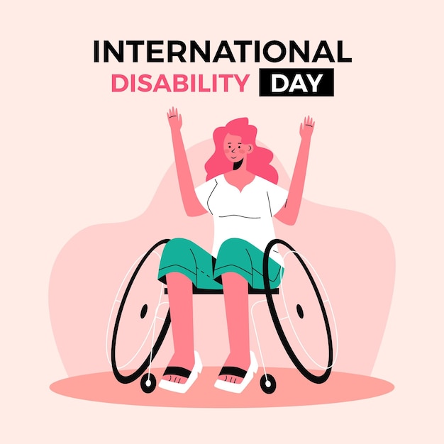Journée Internationale Des Personnes Handicapées Au Design Plat