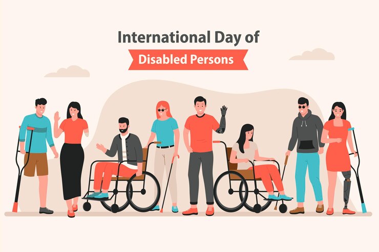 Vecteur journée internationale des personnes handicapées vecteur plat
