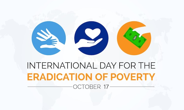Journée Internationale Pour L'élimination De La Pauvreté, Défenseurs De La Justice Sociale, De L'autonomisation économique Et De L'égalité Des Chances Modèle D'illustration Vectorielle De La Pauvreté Mondiale