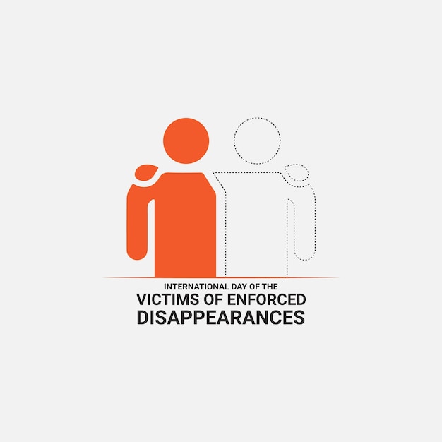Journée Internationale Des Victimes De Disparitions Forcées Vecteur