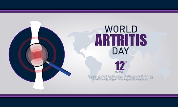 Vecteur journée mondiale de l'arthrite