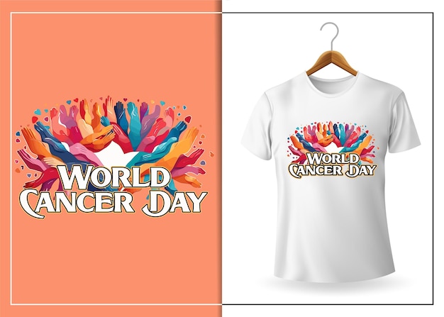 Journée Mondiale Contre Le Cancer Conception De T-shirt De Sensibilisation Au Cancer Du Sein