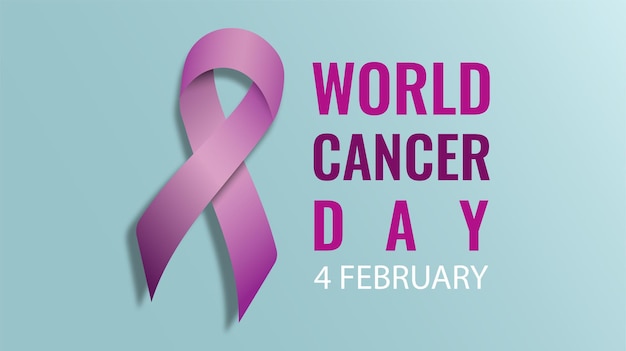 Vecteur journée mondiale contre le cancer