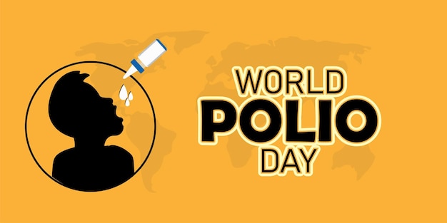 Vecteur la journée mondiale contre la polio est une célébration annuelle dédiée à la sensibilisation au problème de la polio.
