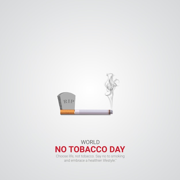 Journée mondiale contre le tabac, 31 mai, illustration 3D vectorielle