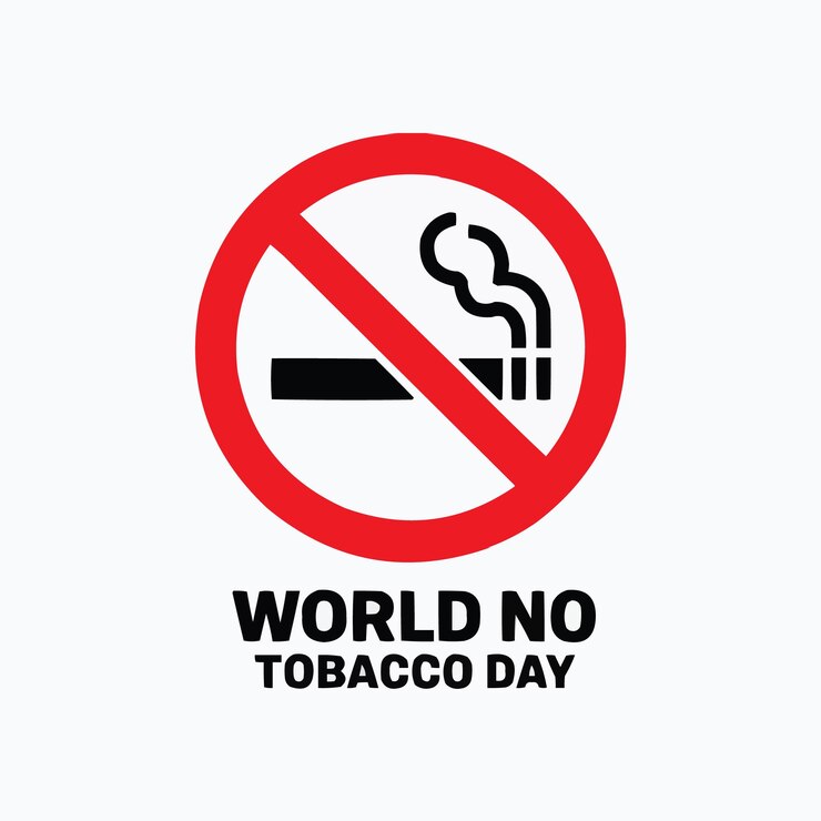 Vecteur journée mondiale contre le tabac logo vectoriel illustration d'affiche ou de bannière de médias sociaux sur fond blanc