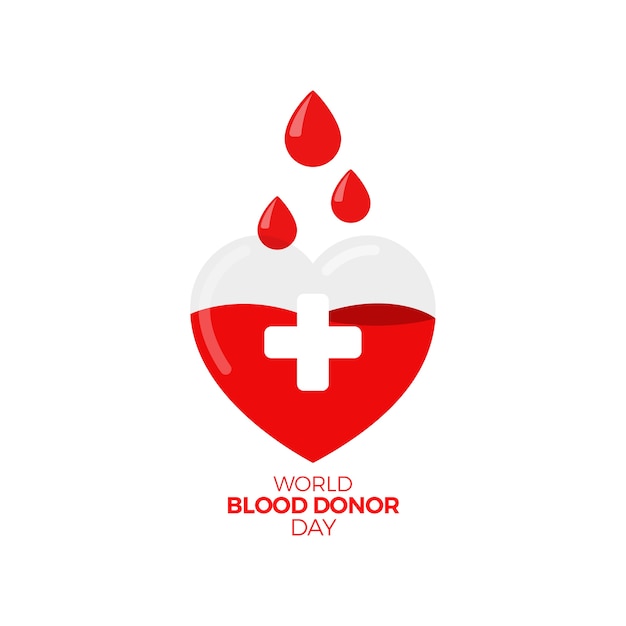 Vecteur journée mondiale du don de sang