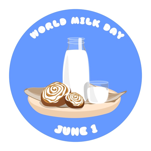 Vecteur journée mondiale du lait vector design graphique vectoriel