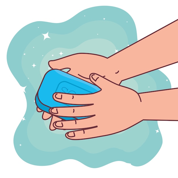 Journée Mondiale Du Lavage Des Mains Et Lavage Des Mains Avec Un Design De Savon, Hygiène, Santé Et Nettoyage