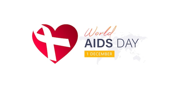 Vecteur journée mondiale du sida 1er décembre prévenir la conception de fond du sida avec sensibilisation et prévention du sida