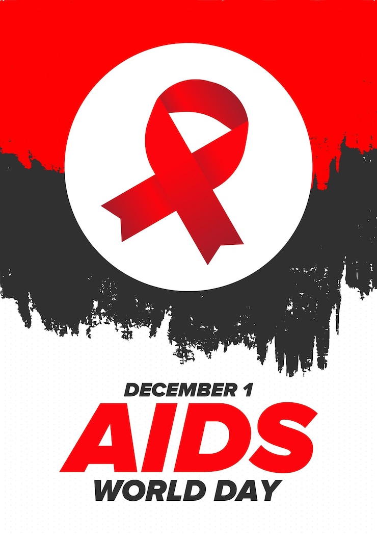 Vecteur journée mondiale du sida symbole du ruban rouge conscience et prévention du vih soins de santé médicaux protection de l'art