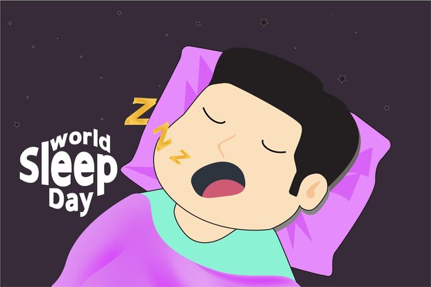 Vecteur journée mondiale du sommeil vector hd images illustrant un sommeil reposant