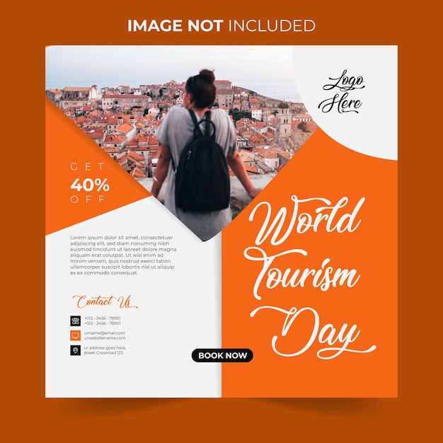 Journée Mondiale Du Tourisme Publication Sur Les Réseaux Sociaux Design