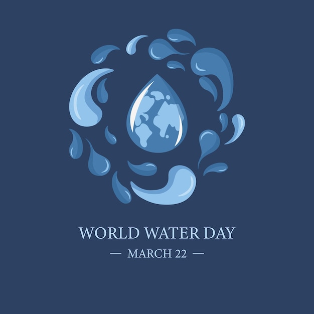 Vecteur journée mondiale de l'eau