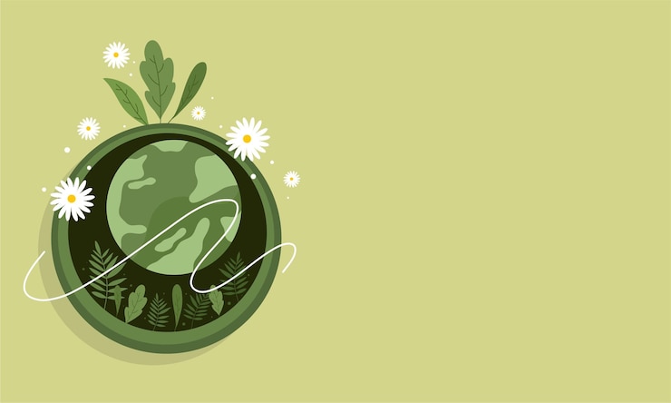 Vecteur journée mondiale de l'environnement avec vecteur d'illustration de concept de terre verte