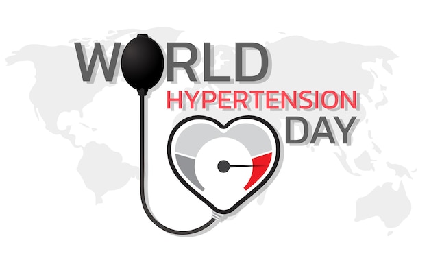 Vecteur la journée mondiale de l'hypertension est célébrée chaque année le 17 mai