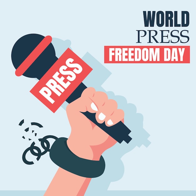 Journée Mondiale De La Liberté De La Presse Médias Sociaux Vecteur De Post-design