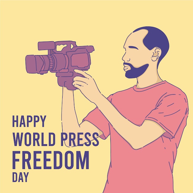 Vecteur journée mondiale de la liberté de la presse