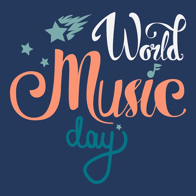 Vecteur journée mondiale de la musique