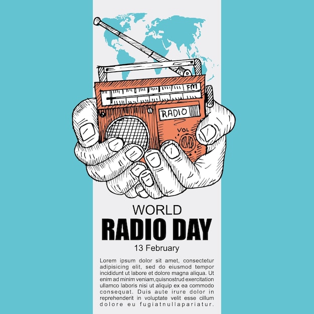 Journée Mondiale De La Radio, Affiche Et Bannière