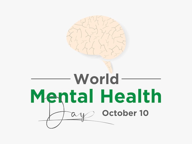 La Journée mondiale de la santé mentale met en lumière la compréhension et le soutien du plaidoyer en faveur d'un modèle d'illustration vectorielle de résilience émotionnelle mondiale