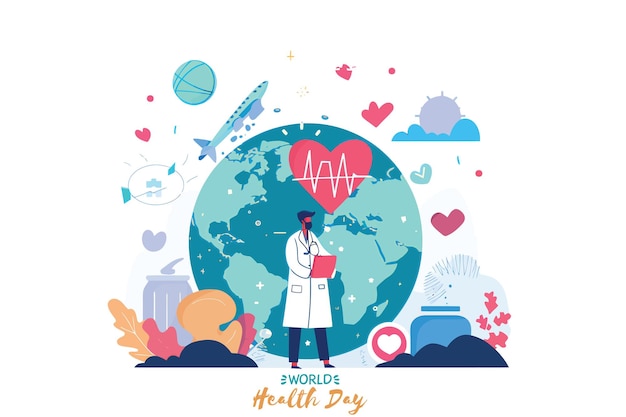 Vecteur la journée mondiale de la santé