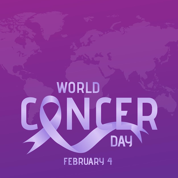 Vecteur la journée mondiale de la sensibilisation au cancer