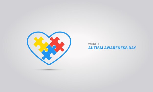 Journée Mondiale De La Sensibilisation à L'autisme : Puzzle De Forme D'amour, Puzzle De Forme, Puzzle De Conception Créative