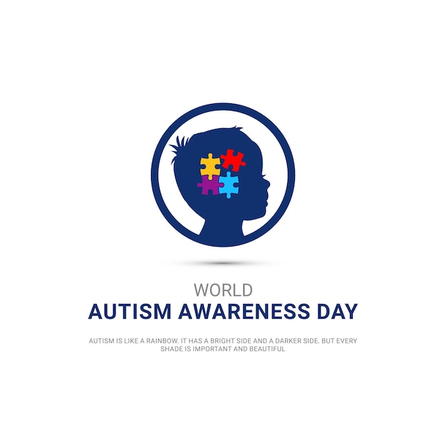 Vecteur journée mondiale de sensibilisation à l'autisme