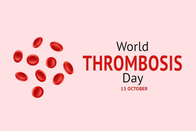 Journée mondiale de la thrombose 13 octobre Illustration vectorielle de conception avec symbole de thrombose