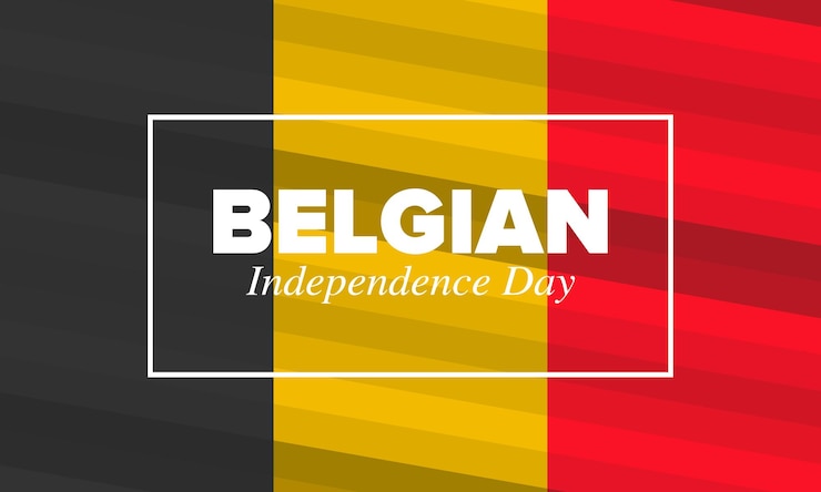 Vecteur journée nationale de la belgique journée de l'indépendance de la belgium drapeau belge fêtes affiche vectorielle
