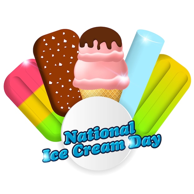 Vecteur journée nationale de la crème glacée