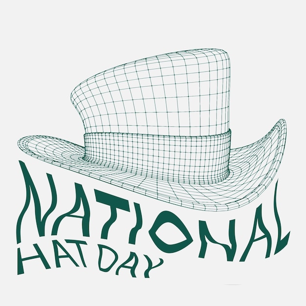 Vecteur journée nationale du chapeau