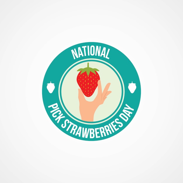 Vecteur journée nationale des fraises