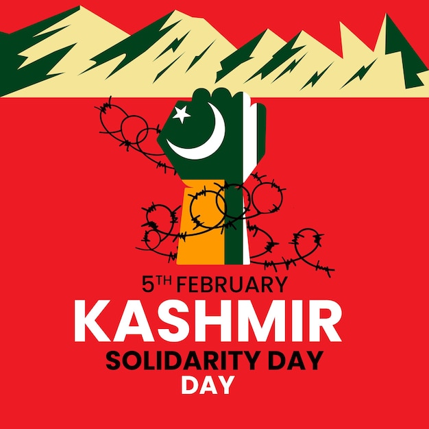 Vecteur journée de solidarité du kashmir7
