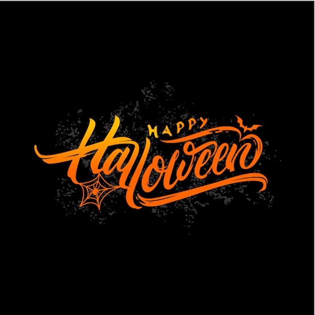 Vecteur joyeuse calligraphie d'halloween