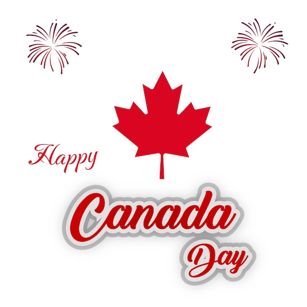 Vecteur joyeuse fête du canada 1er juillet anniversaire du canada illustration vectorielle avec un fond coloré minimal