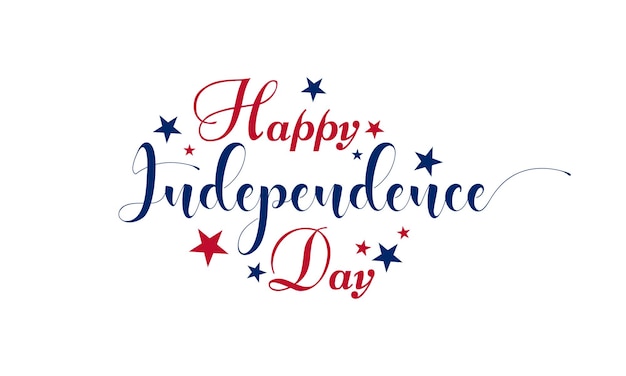 Vecteur joyeuse fête de l'indépendance des états-unis d'amérique 4 juillet de la conception typographique illustration vectorielle