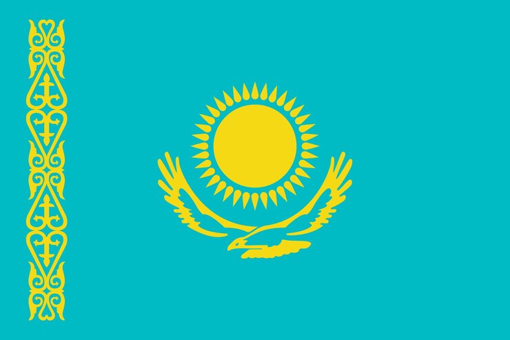 Joyeuse fête patriotique du Kazakhstan avec fond turquoise