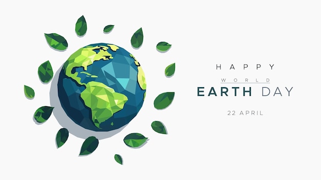 Joyeuse Journée Mondiale De La Terre 22 Avril Préserver La Nature Prendre Soin De La Terre Illustration Vectorielle