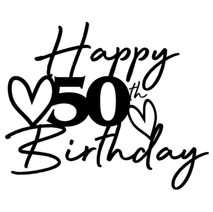 Vecteur joyeux 50e anniversaire reine couronne étoile signe deign vecteur coupe laser gâteau numéro de dessus texte
