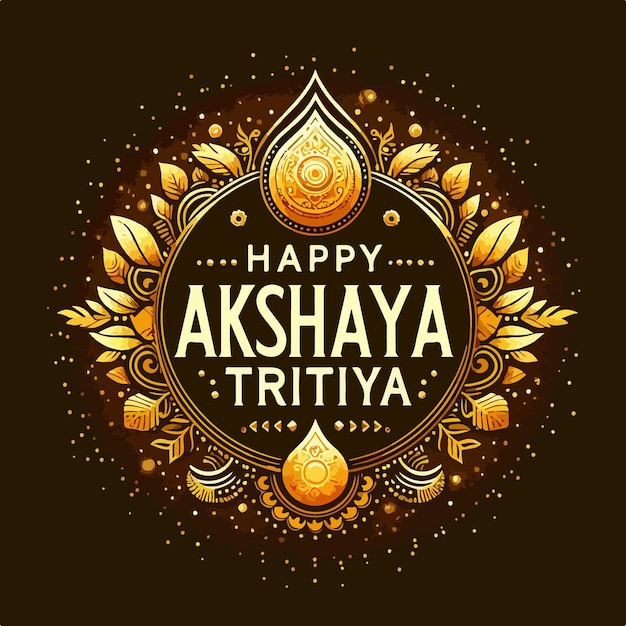 Joyeux Akshaya Tritiya Fond Illustration Vectorielle Du Festival Indien