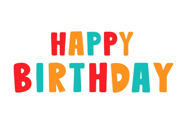 Joyeux anniversaire conception de texte de typographie pour cartes de vœux et modèle de conception d'affiche pour anniversaire