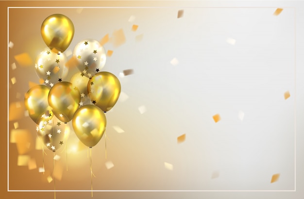 Joyeux anniversaire, fond de ballons
