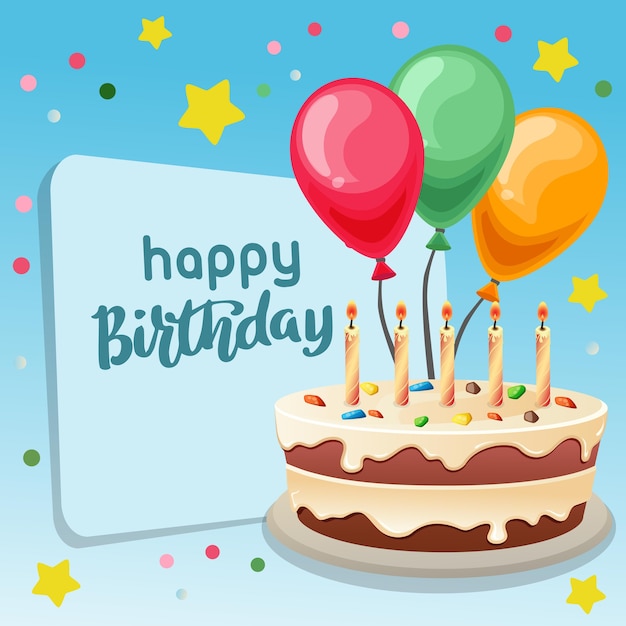 joyeux anniversaire gros ruban de gâteau