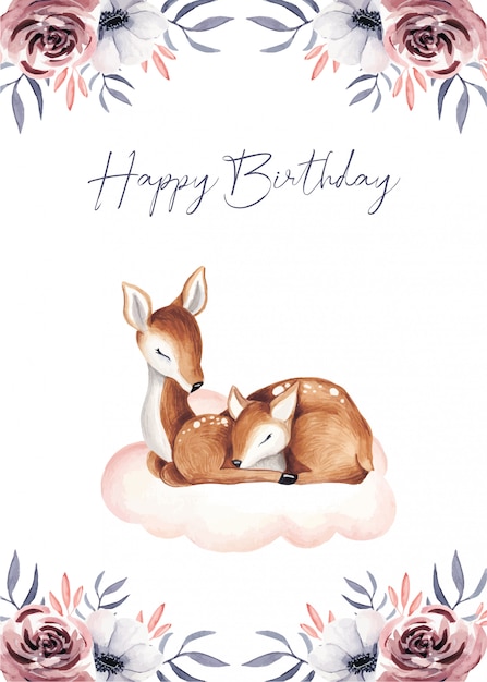 joyeux anniversaire mignon cartes-cadeaux bébé