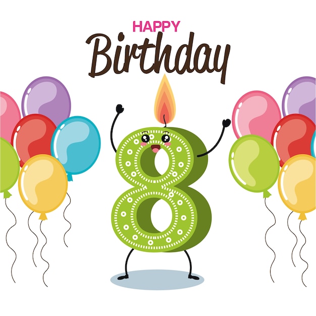 joyeux anniversaire numéro de bougie