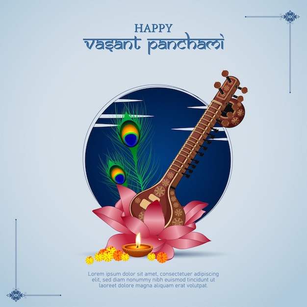 Vecteur joyeux basant panchmi